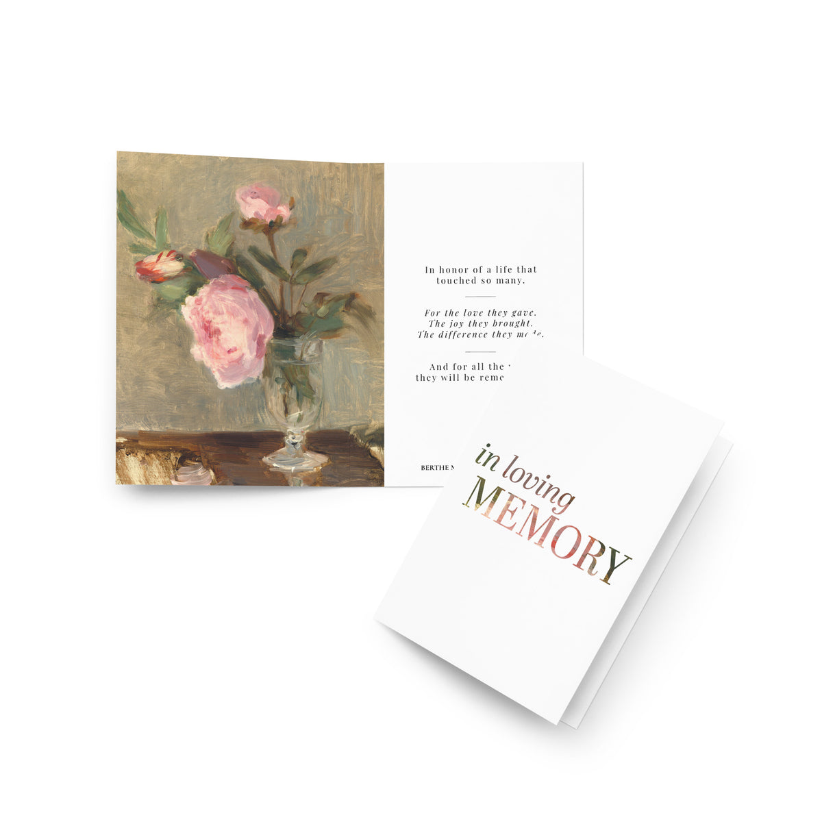 Berthe Morisot, Peonies (1869); In Loving Memory