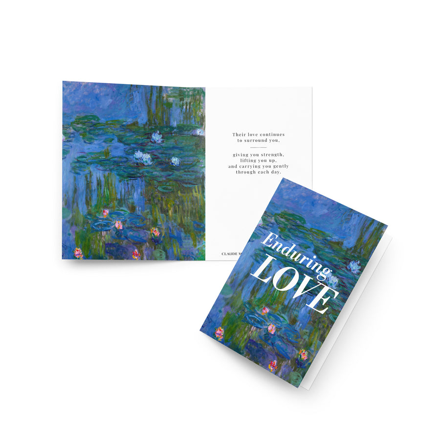 Enduring Love, Claude Monet Water Lilies Condolence Card