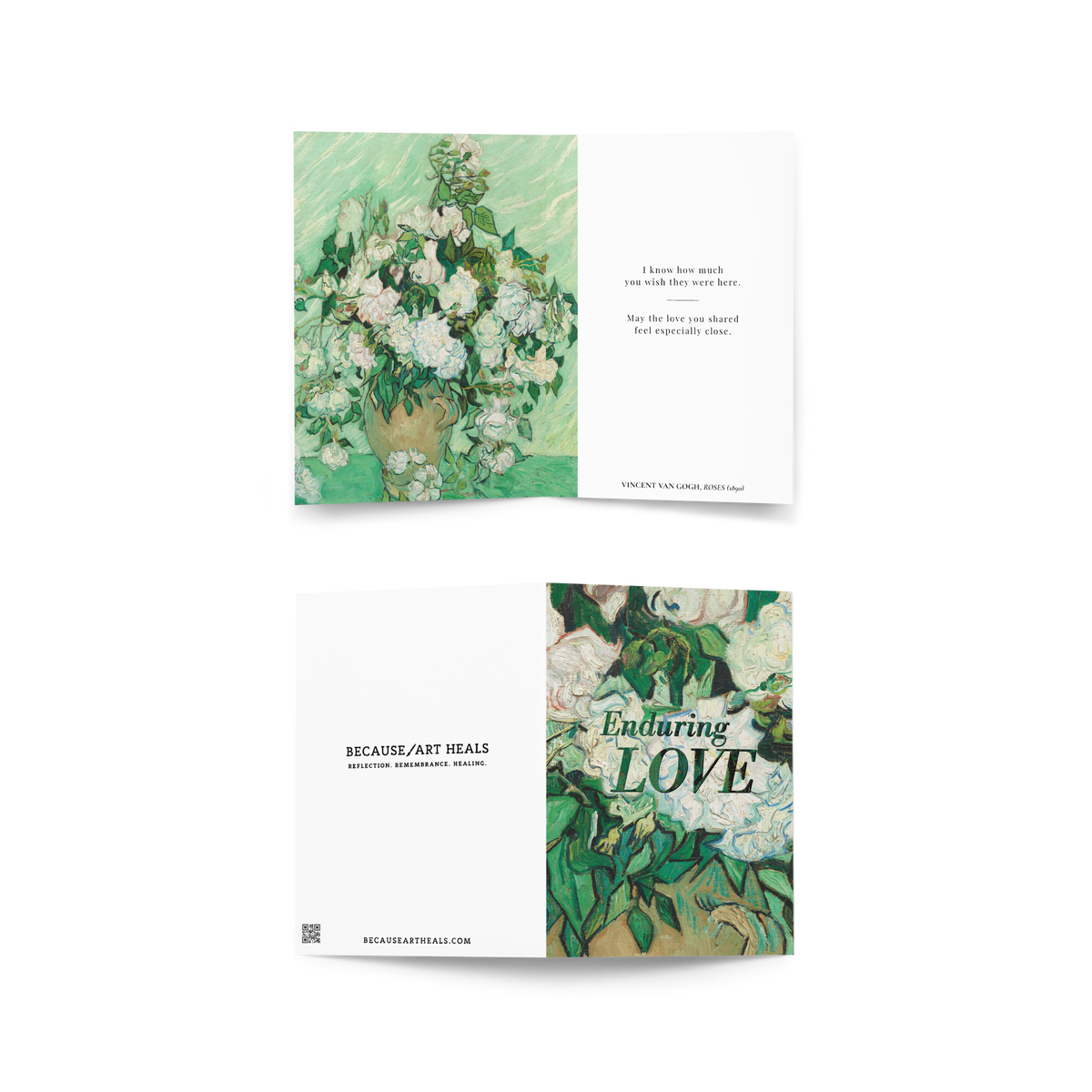 Enduring Love Memorial Card : Van Gogh Roses