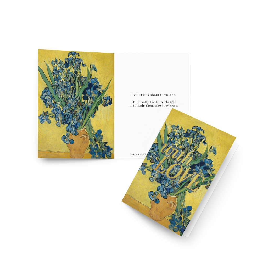 With Love Memorial Card, Van Gogh Irises
