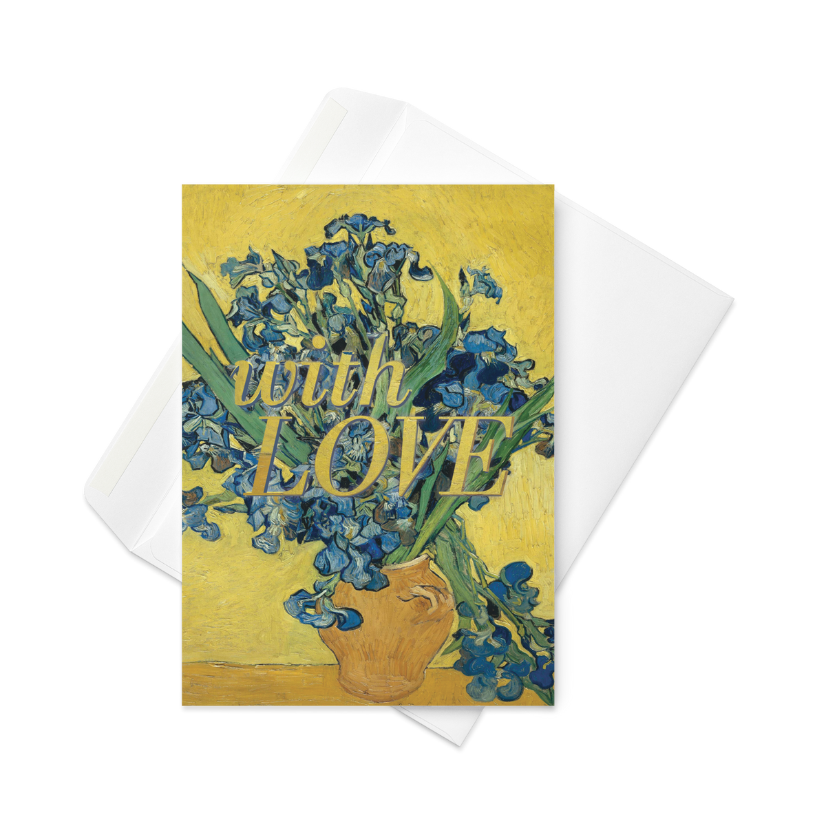 With Love Memorial Card, Van Gogh Irises