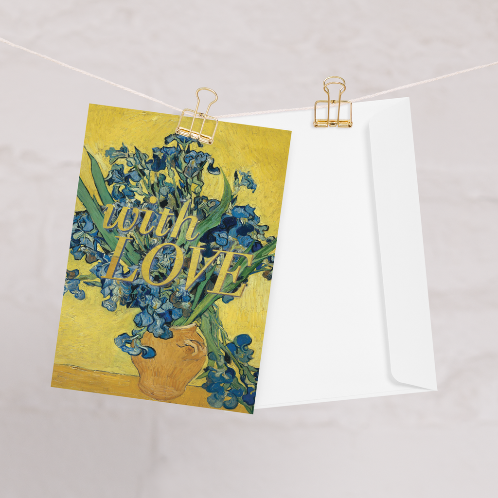 With Love Memorial Card, Van Gogh Irises