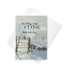 Holding You Close Holiday Memorial Card; Monet Magpie