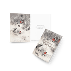 Remembering with Love Memorial Card Bullfinches by Liljefors