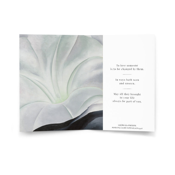Georgia O'Keeffe, Morning Glory with Black; With Love Condolence Card