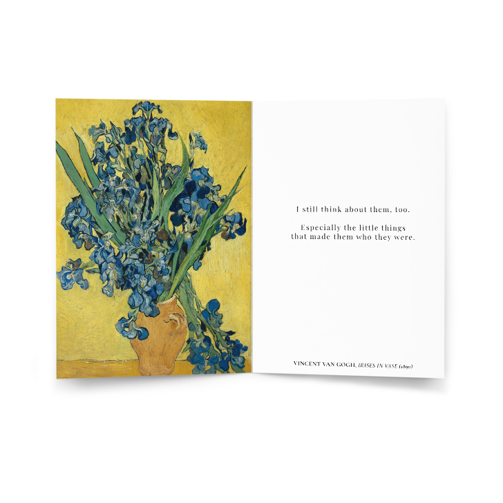 With Love Memorial Card, Van Gogh Irises