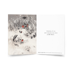 Remembering with Love Memorial Card Bullfinches by Liljefors
