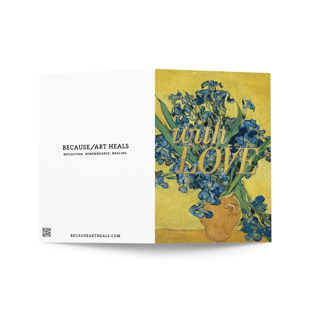 With Love Memorial Card, Van Gogh Irises