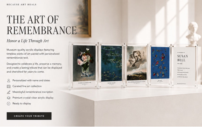Personalized Framed Memorial: Van Gogh's Starry Night