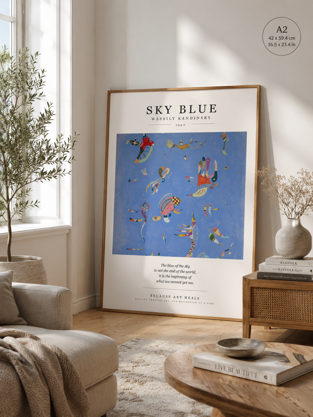 Wassily Kandinsky — Sky Blue (1940) Art Print | Because Art Heals Collection